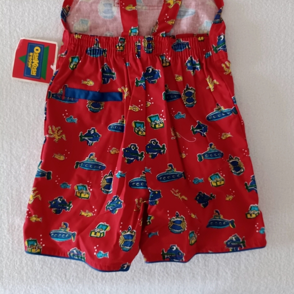 Vintage OshKosh B'Gosh Boy's Overalls with Submarins Print, size 7 - Picture 9 of 14